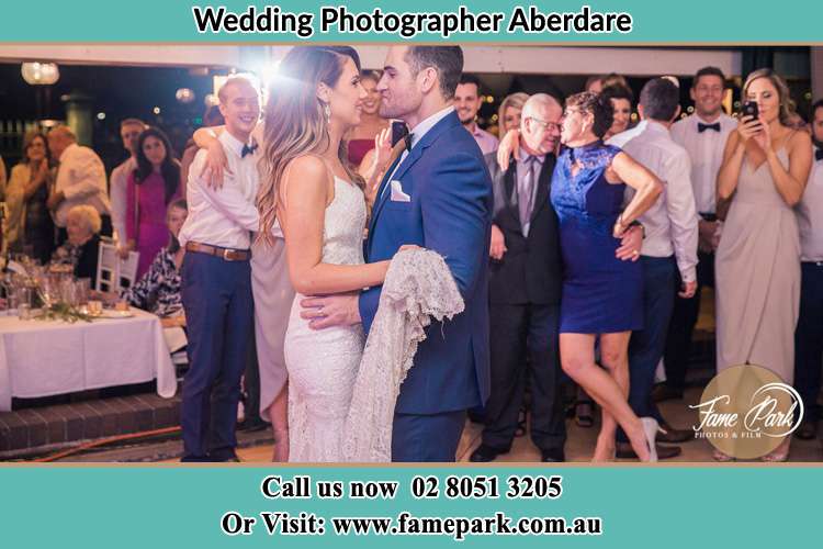 Photo of bride and groom dancing Aberdare