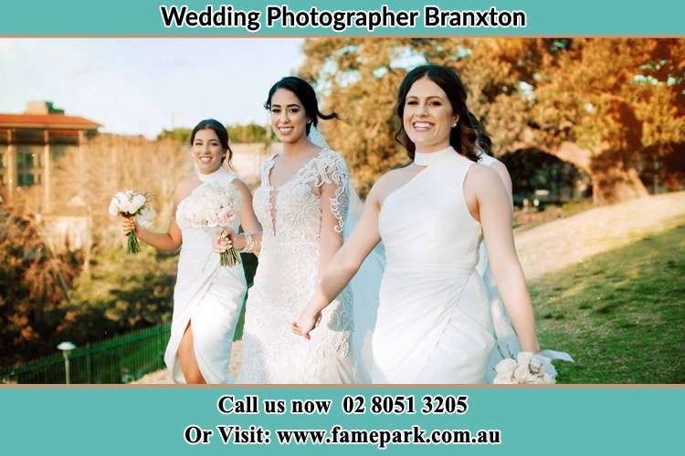 Photo of the Bride and the bridesmaids walking Boree NSW 2800