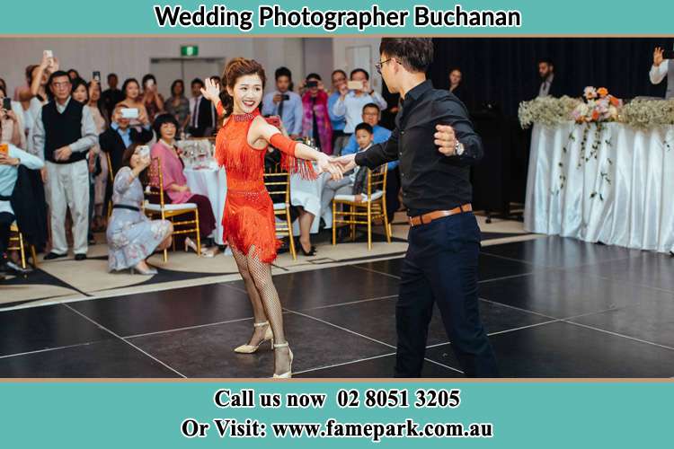 Photo of the Bride and the Groom dancing on the dance floor Buchanan NSW 2323