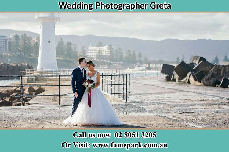 Photo of the Bride and Groom at the Watch Tower Greta NSW 2334