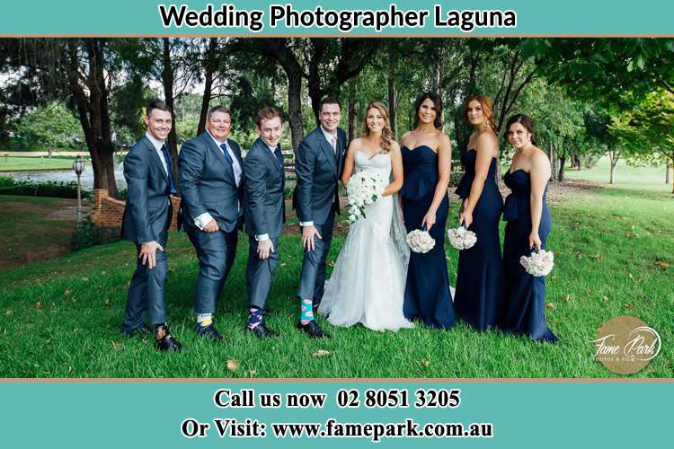 Photo of the couple together with their entourage Laguna NSW 2325