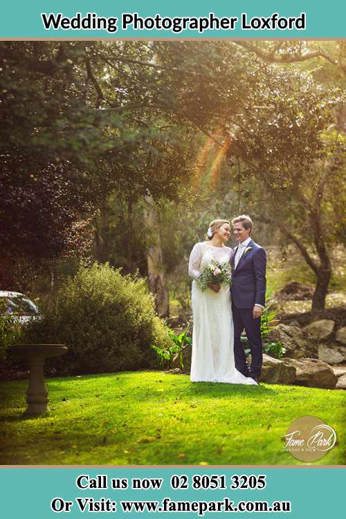 Photo of the Bride and the Groom at the garden Loxford NSW 2326