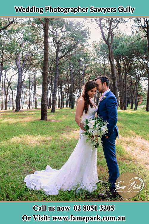 Bride and Groom at the hill Sawyers Gully